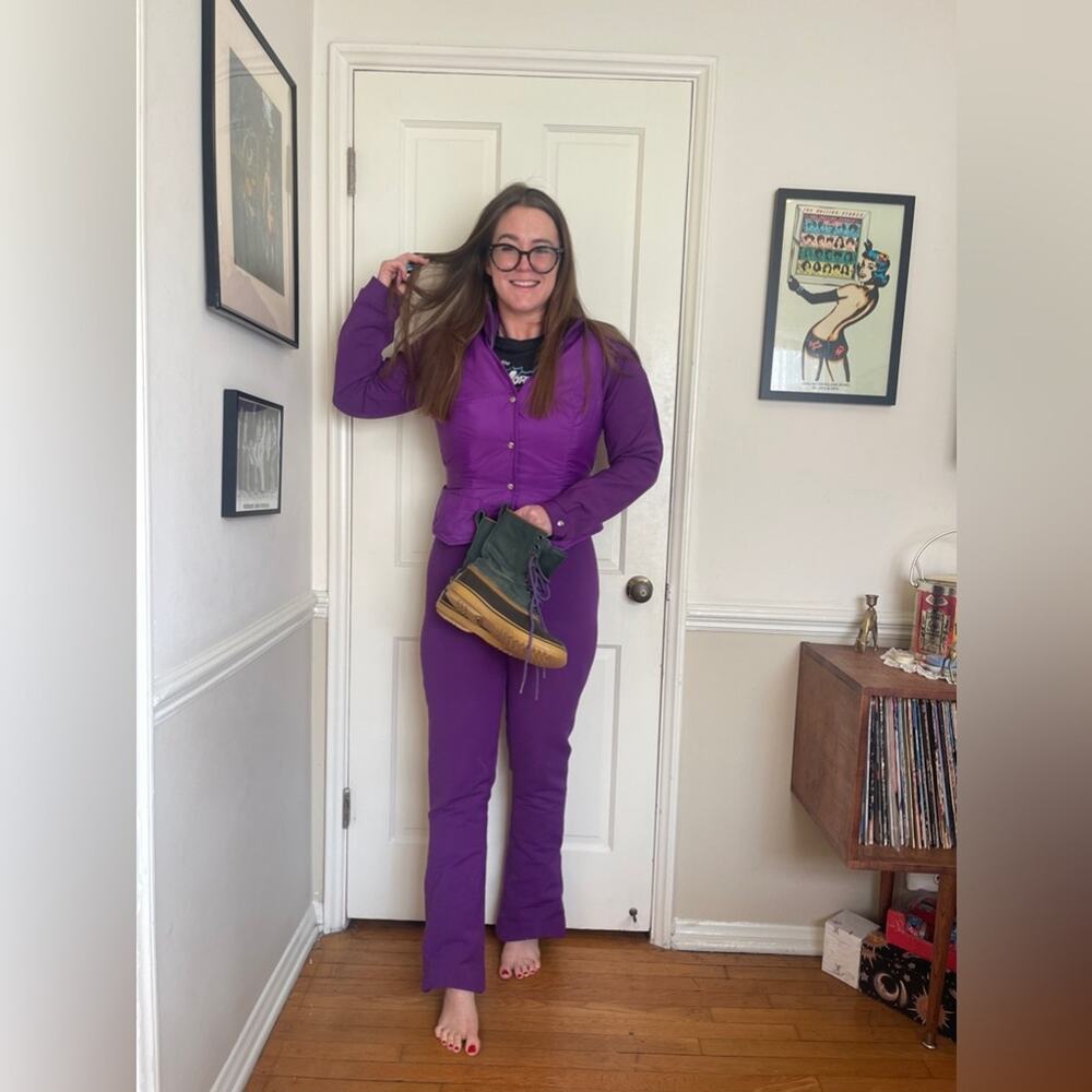 70s Vintage Roffe Purple Snow Suit with Matching Vest